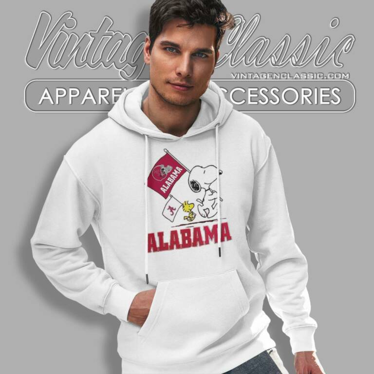 Snoopy Woodstock Alabama Crimson Tide Flag Hoodie Snoopy Woodstock Alabama Crimson Tide Flag Hoodie