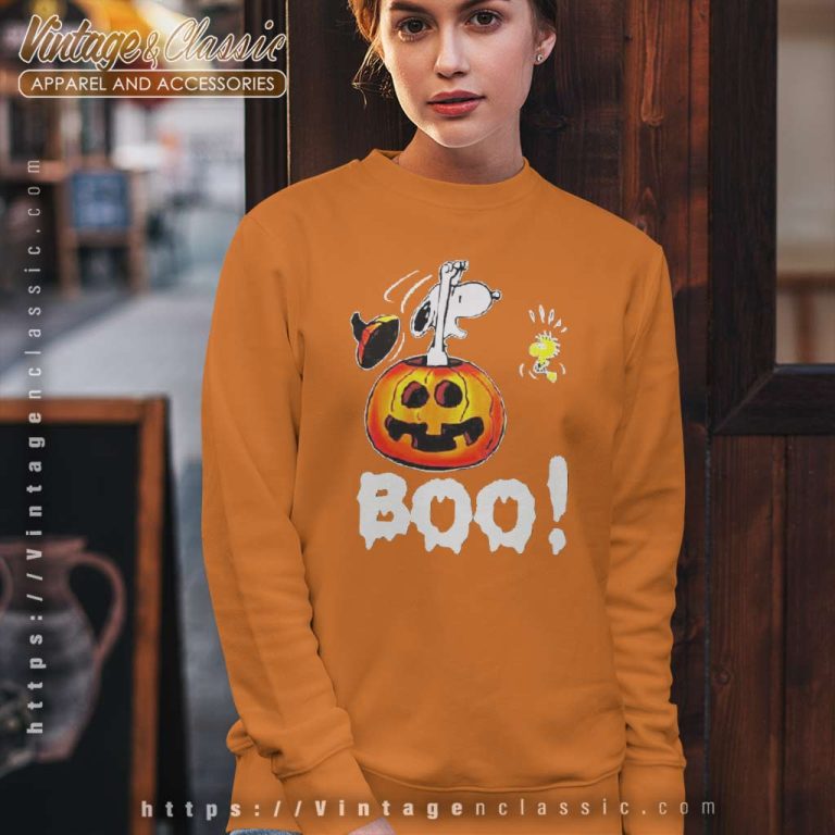 Snoopy Woodstock Boo Pumpkin Halloween Sweatshirt Snoopy Woodstock Boo Pumpkin Halloween Sweatshirt