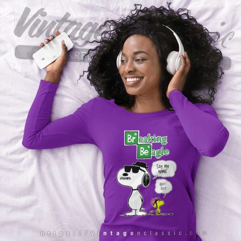 Snoopy Woodstock Breaking Beagle Say My Name Long Sleeve Tee Snoopy Woodstock Breaking Beagle Say My Name Long Sleeve Tee
