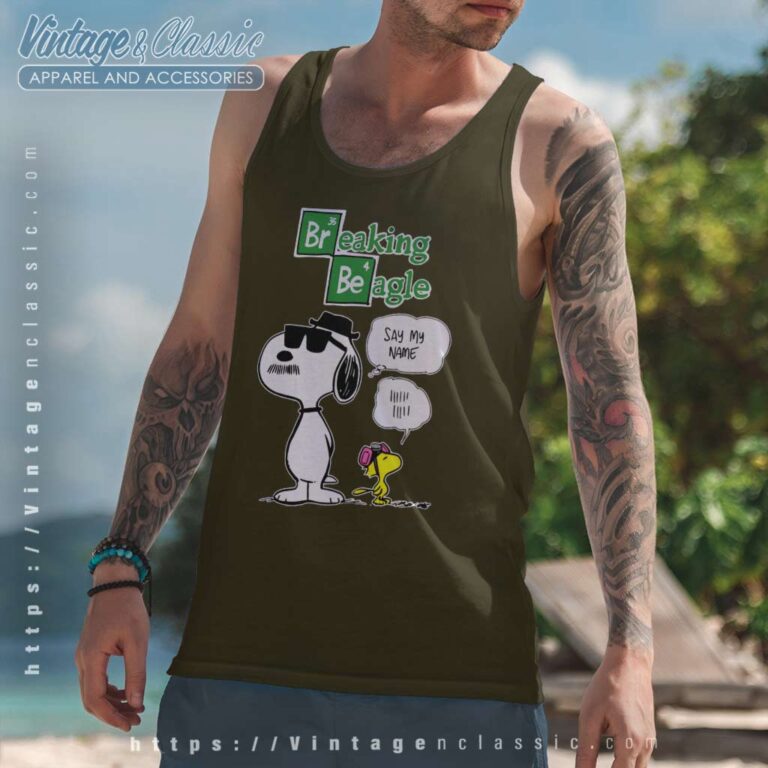 Snoopy Woodstock Breaking Beagle Say My Name Tank Top Racerback Snoopy Woodstock Breaking Beagle Say My Name Tank Top Racerback
