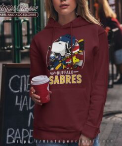 Snoopy Woodstock Buffalo Sabres Ice Hockey NHL Hoodie