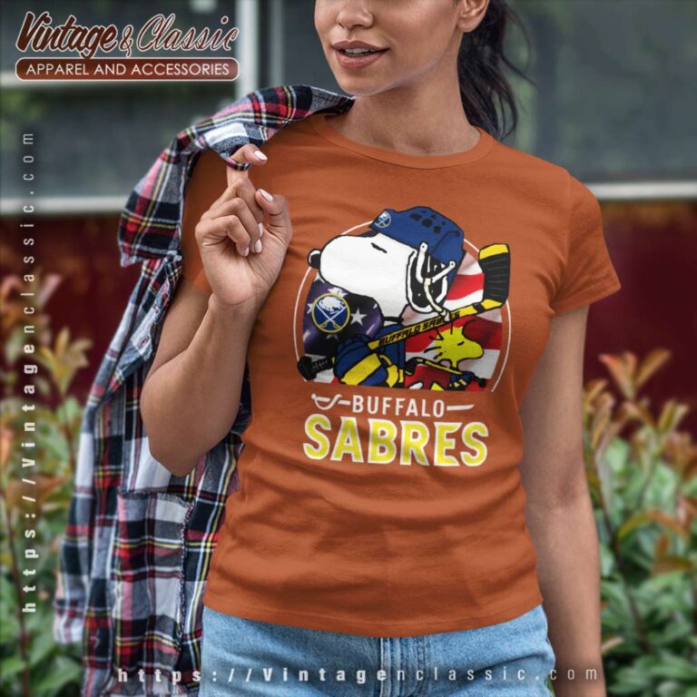 Snoopy Woodstock Buffalo Sabres Ice Hockey NHL Women TShirt Snoopy Woodstock Buffalo Sabres Ice Hockey NHL Women TShirt