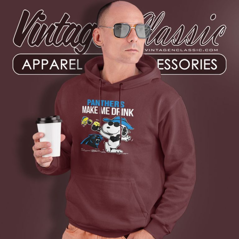 Snoopy Woodstock Carolina Panthers Makes Me Drink Beer Hoodie Snoopy Woodstock Carolina Panthers Makes Me Drink Beer Hoodie