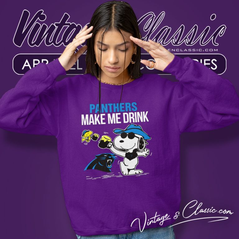 Snoopy Woodstock Carolina Panthers Makes Me Drink Beer Sweatshirt Snoopy Woodstock Carolina Panthers Makes Me Drink Beer Sweatshirt