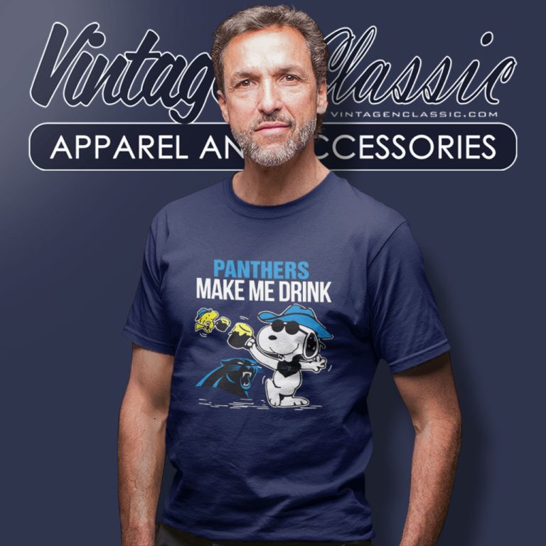 Snoopy Woodstock Carolina Panthers Makes Me Drink Beer T Shirt Snoopy Woodstock Carolina Panthers Makes Me Drink Beer T Shirt