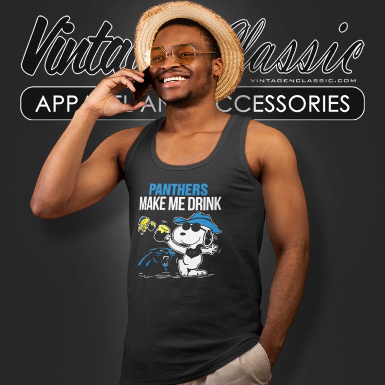 Snoopy Woodstock Carolina Panthers Makes Me Drink Beer Tank Top Racerback Snoopy Woodstock Carolina Panthers Makes Me Drink Beer Tank Top Racerback