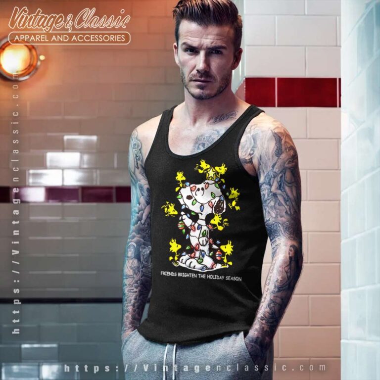 Snoopy Woodstock Christmas Brighten Friends The Holiday Season Tank Top Racerback Snoopy Woodstock Christmas Brighten Friends The Holiday Season Tank Top Racerback