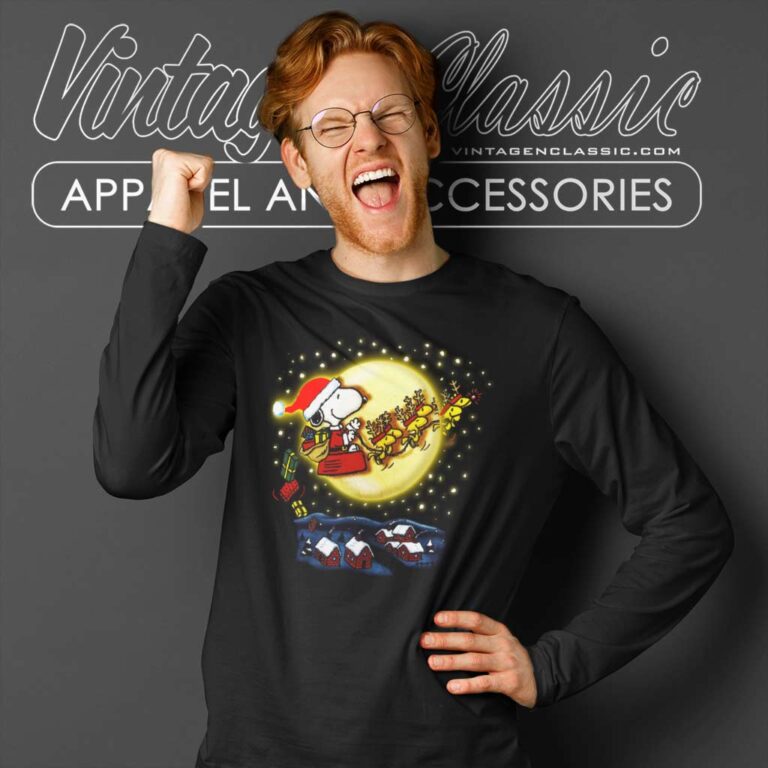 Snoopy Woodstock Christmas Decorations Long Sleeve Tee Snoopy Woodstock Christmas Decorations Long Sleeve Tee