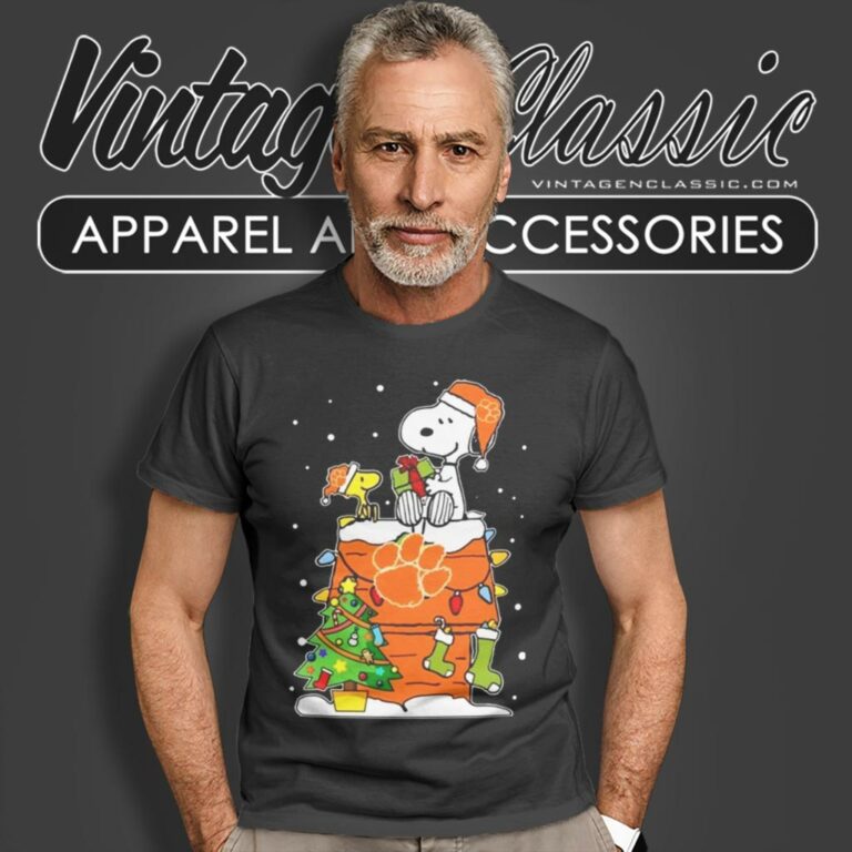 Snoopy Woodstock Clemson Tigers Christmas T Shirt Snoopy Woodstock Clemson Tigers Christmas T Shirt