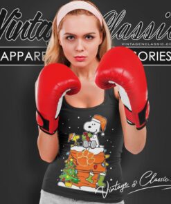 Snoopy Woodstock Clemson Tigers Christmas Tank Top Racerback