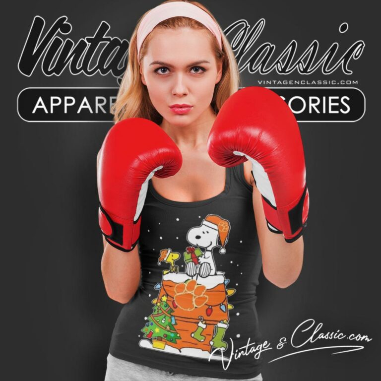 Snoopy Woodstock Clemson Tigers Christmas Tank Top Racerback Snoopy Woodstock Clemson Tigers Christmas Tank Top Racerback