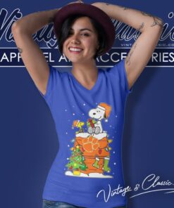 Snoopy Woodstock Clemson Tigers Christmas V Neck TShirt