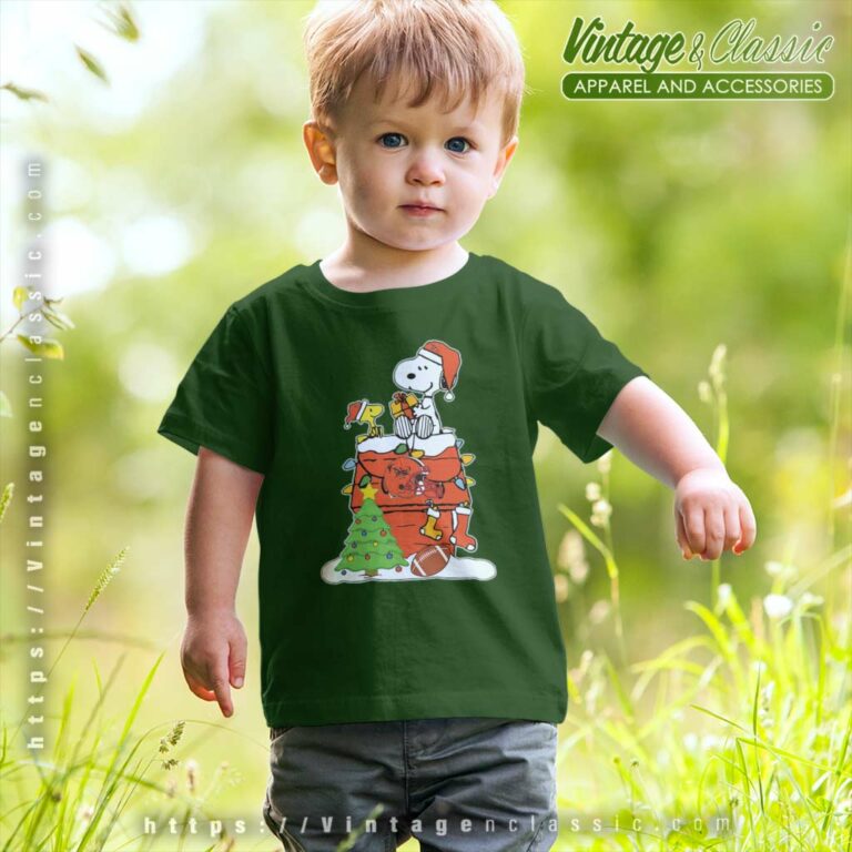 Snoopy Woodstock Cleveland Browns Christmas Kids T Shirt Snoopy Woodstock Cleveland Browns Christmas Kids T Shirt