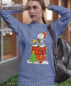 Snoopy Woodstock Cleveland Browns Christmas Sweatshirt