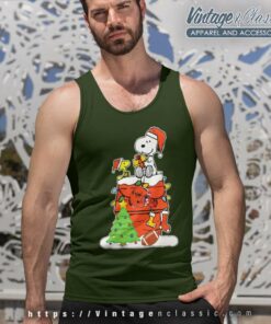 Snoopy Woodstock Cleveland Browns Christmas Tank Top Racerback