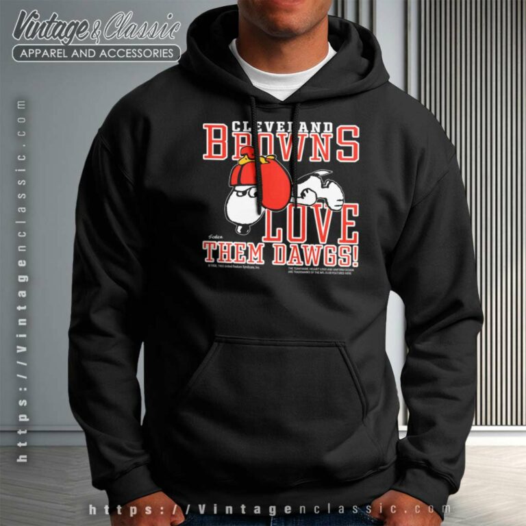 Snoopy Woodstock Cleveland Browns NFL Hoodie Snoopy Woodstock Cleveland Browns NFL Hoodie