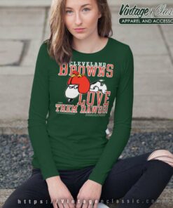 Snoopy Woodstock Cleveland Browns NFL Long Sleeve Tee