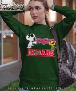 Snoopy Woodstock Cleveland Indians Sweatshirt