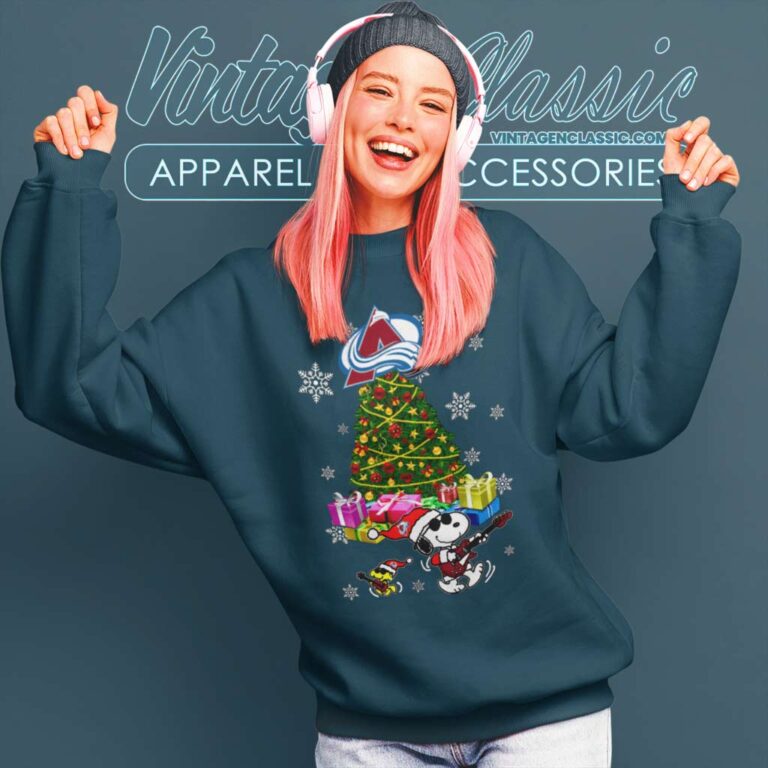 Snoopy Woodstock Colorado Avalanche Christmas Sweatshirt Snoopy Woodstock Colorado Avalanche Christmas Sweatshirt