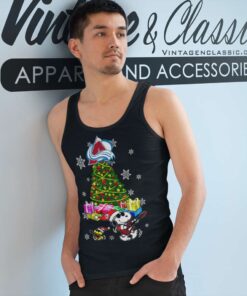 Snoopy Woodstock Colorado Avalanche Christmas Tank Top Racerback