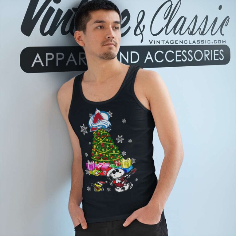 Snoopy Woodstock Colorado Avalanche Christmas Tank Top Racerback Snoopy Woodstock Colorado Avalanche Christmas Tank Top Racerback