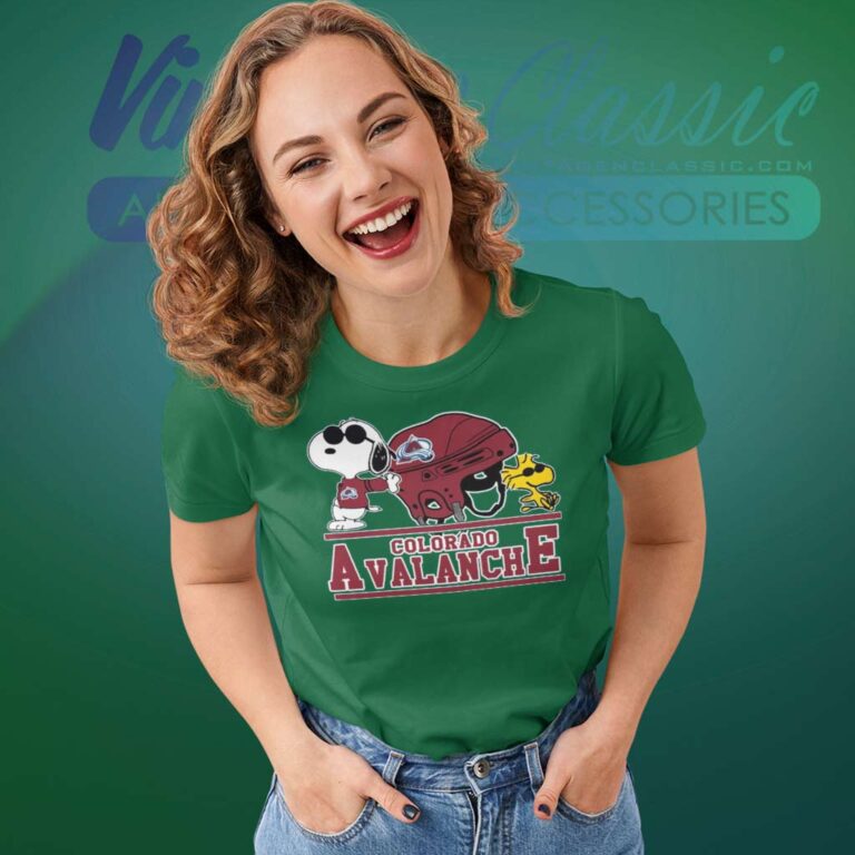 Snoopy Woodstock Colorado Avalanche Women TShirt Snoopy Woodstock Colorado Avalanche Women TShirt