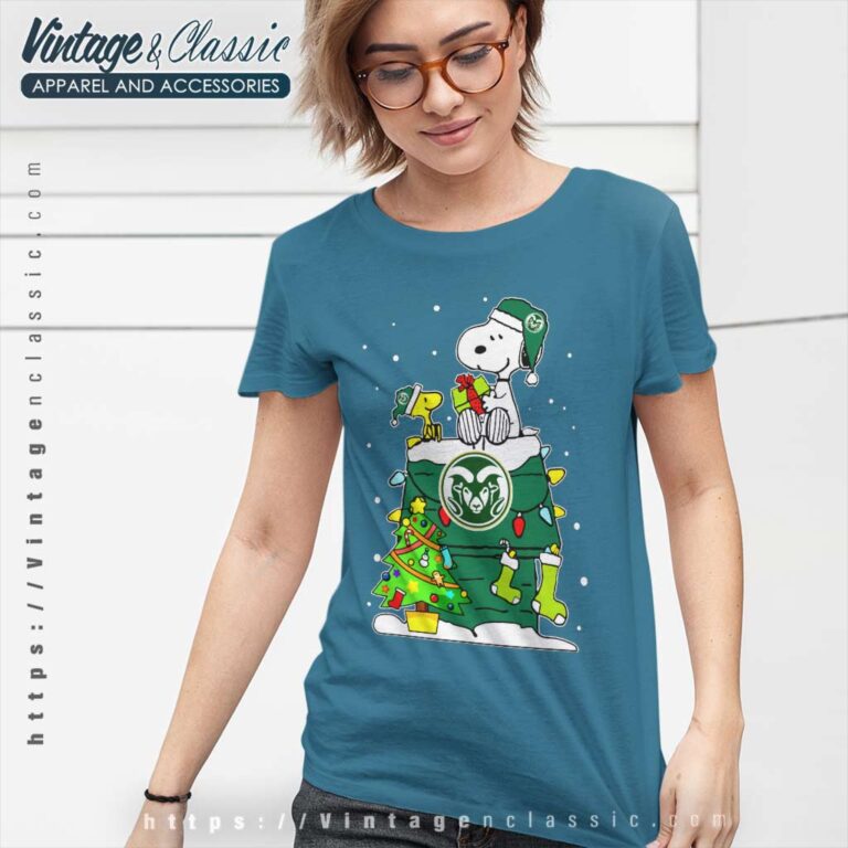 Snoopy Woodstock Colorado State Rams Ugly Christmas Women TShirt Snoopy Woodstock Colorado State Rams Ugly Christmas Women TShirt