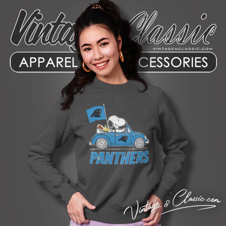 Snoopy Woodstock Driving Car Carolina Panthers Sweatshirt Snoopy Woodstock Driving Car Carolina Panthers Sweatshirt