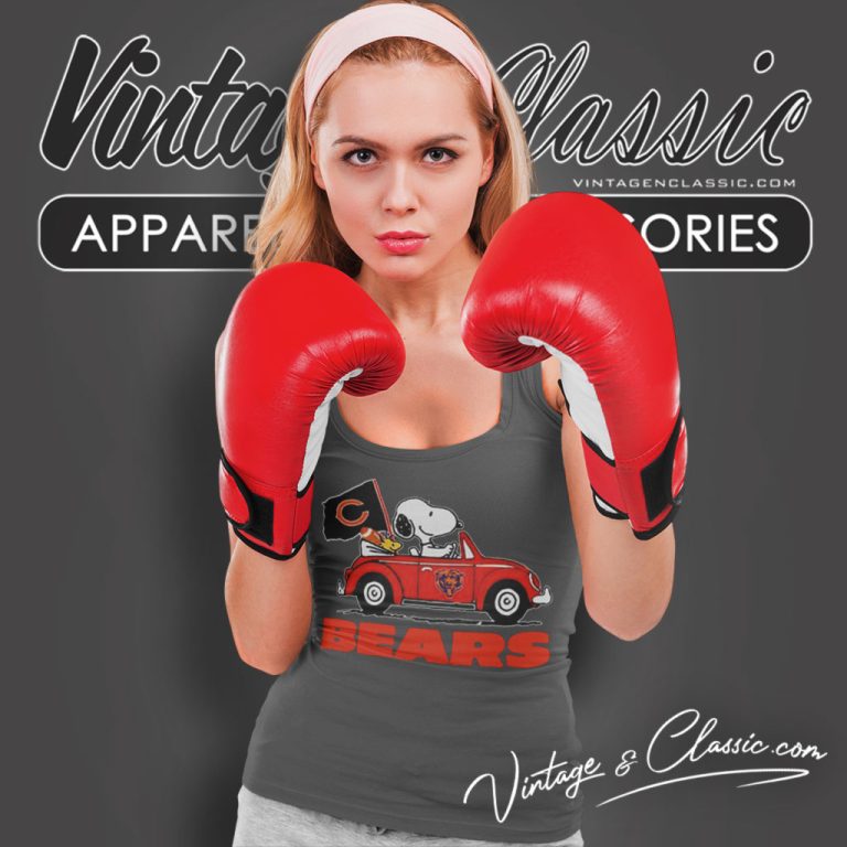 Snoopy Woodstock Driving Car Chicago Bears Tank Top Racerback Snoopy Woodstock Driving Car Chicago Bears Tank Top Racerback