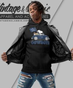 Snoopy Woodstock Driving Car Dallas Cowboys Hoodie
