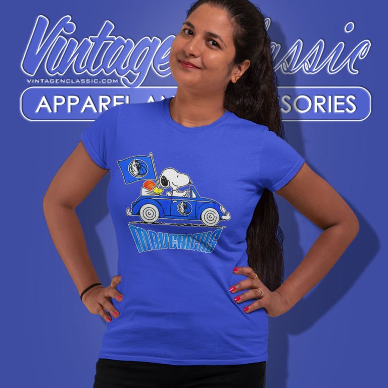 Snoopy Woodstock Driving Car Dallas Mavericks Women T Shirt Snoopy Woodstock Driving Car Dallas Mavericks Women T Shirt