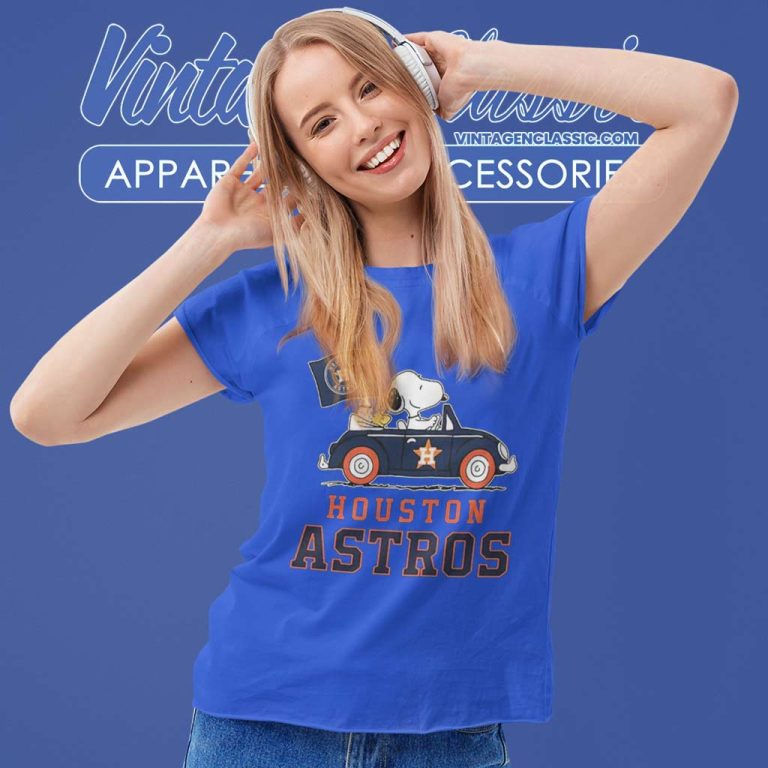 Snoopy Woodstock Driving Car Houston Astros Women TShirt Snoopy Woodstock Driving Car Houston Astros Women TShirt