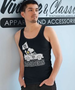 Snoopy Woodstock Driving Car Las Vegas Raiders Tank Top Racerback
