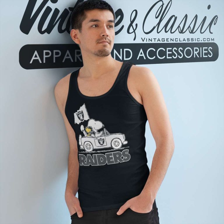 Snoopy Woodstock Driving Car Las Vegas Raiders Tank Top Racerback Snoopy Woodstock Driving Car Las Vegas Raiders Tank Top Racerback