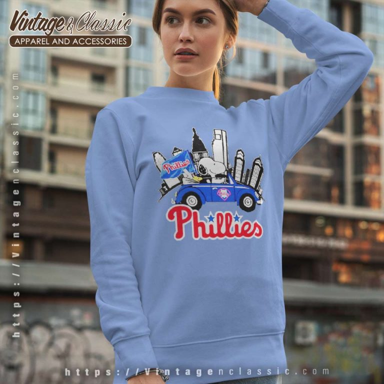 Snoopy Woodstock Driving Car Philadelphia Phillies Sweatshirt Snoopy Woodstock Driving Car Philadelphia Phillies Sweatshirt