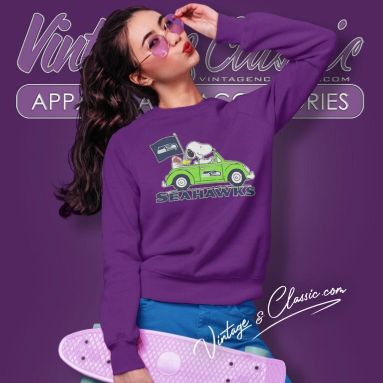 Snoopy Woodstock Driving Car Seattle Seahawks Sweatshirt Snoopy Woodstock Driving Car Seattle Seahawks Sweatshirt