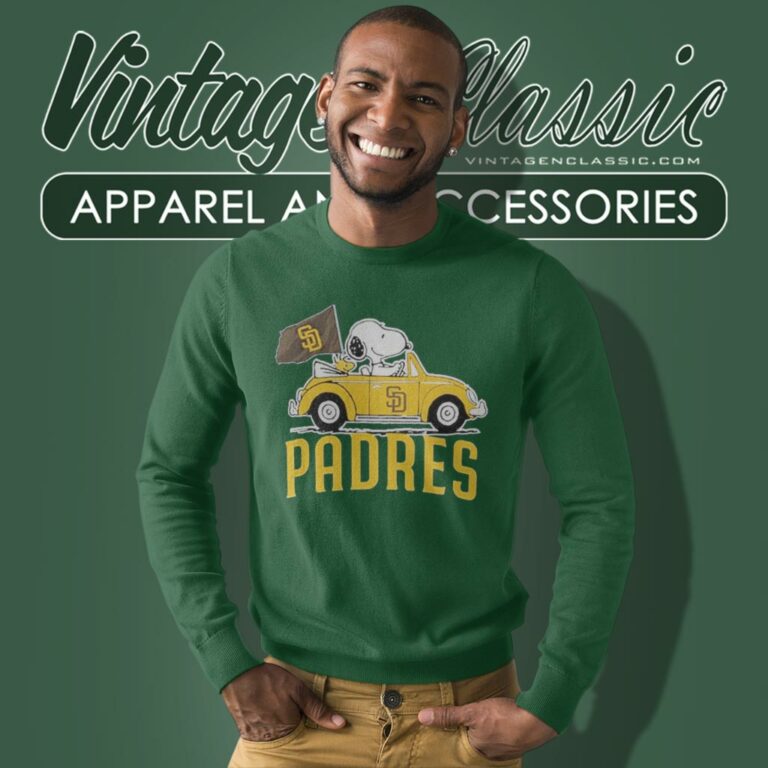 Snoopy Woodstock Driving San Diego Padres Sweatshirt Snoopy Woodstock Driving San Diego Padres Sweatshirt