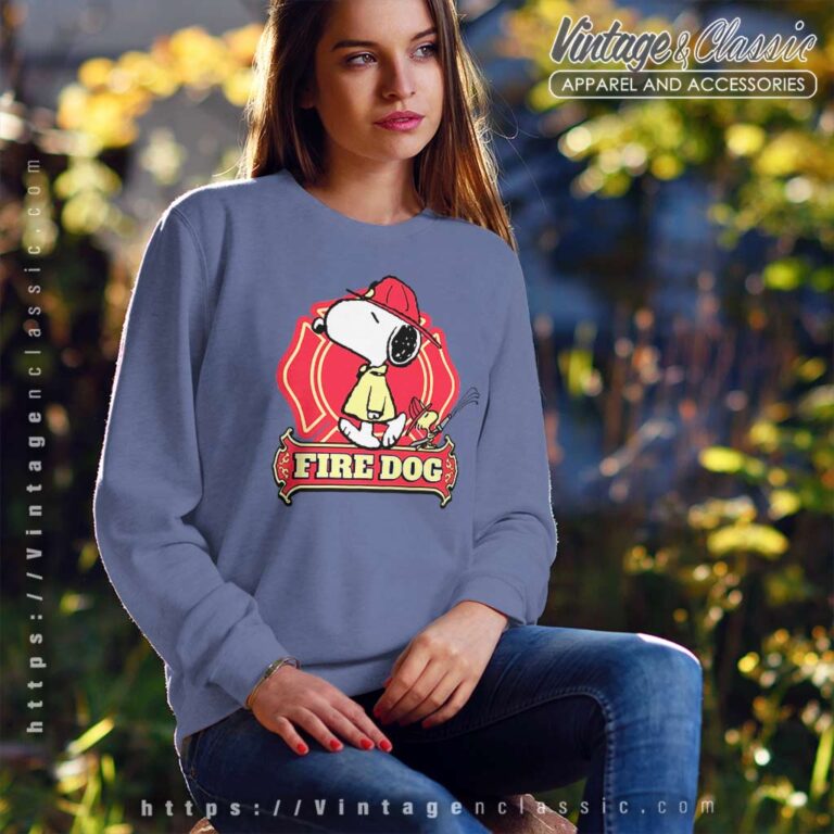 Snoopy Woodstock Fire Dog Sweatshirt Snoopy Woodstock Fire Dog Sweatshirt