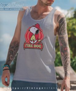 Snoopy Woodstock Fire Dog Tank Top Racerback
