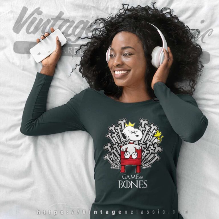 Snoopy Woodstock Game Of Bones Long Sleeve Tee Snoopy Woodstock Game Of Bones Long Sleeve Tee