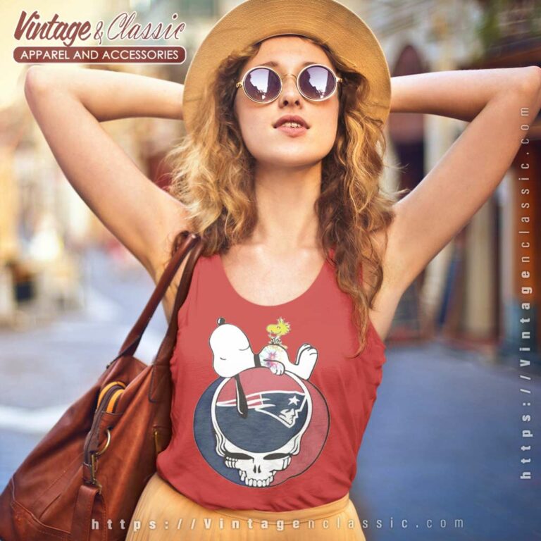 Snoopy Woodstock Grateful Dead New England Patriots Tank Top Racerback Snoopy Woodstock Grateful Dead New England Patriots Tank Top Racerback