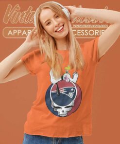 Snoopy Woodstock Grateful Dead New England Patriots Women TShirt