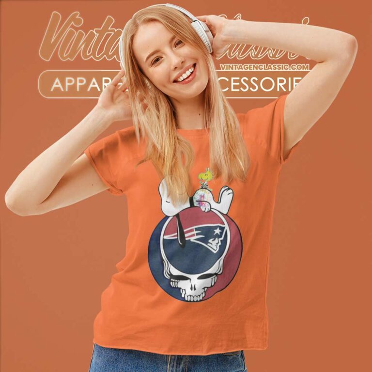 Snoopy Woodstock Grateful Dead New England Patriots Women TShirt Snoopy Woodstock Grateful Dead New England Patriots Women TShirt