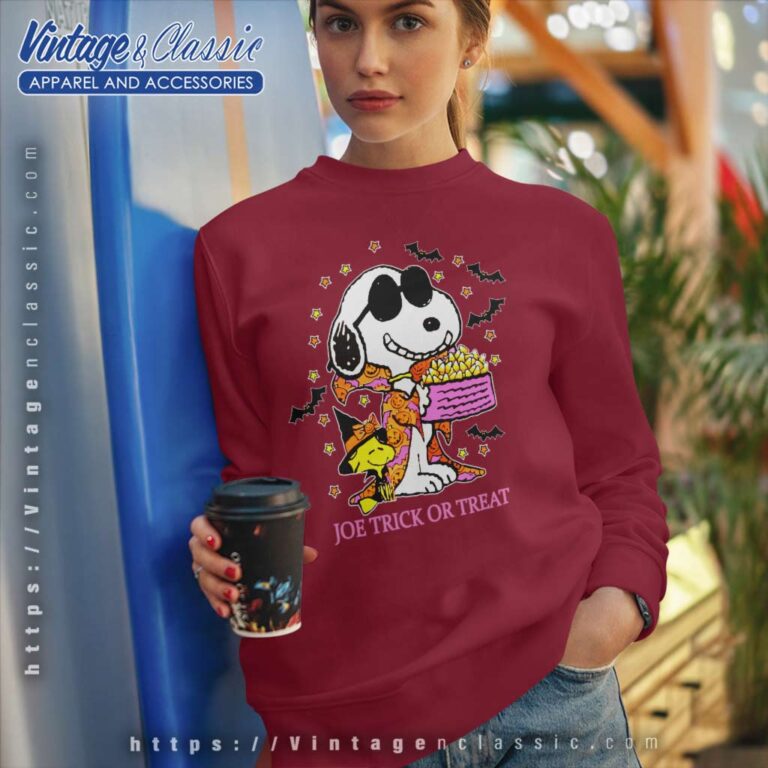 Snoopy Woodstock Halloween Joe Trick Or Treat Sweatshirt Snoopy Woodstock Halloween Joe Trick Or Treat Sweatshirt