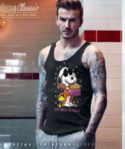 Snoopy Woodstock Halloween Joe Trick Or Treat Tank Top Racerback