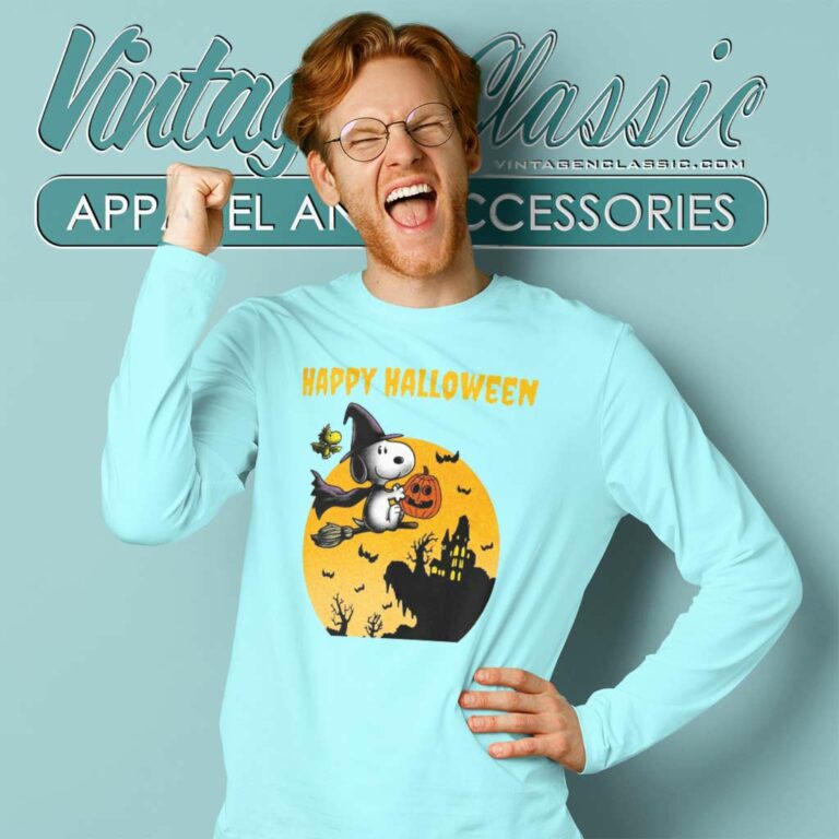 Snoopy Woodstock Halloween Long Sleeve Tee Snoopy Woodstock Halloween Long Sleeve Tee