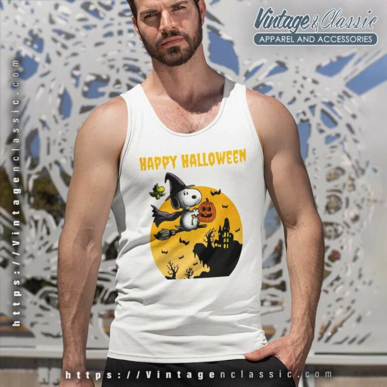 Snoopy Woodstock Halloween Tank Top Racerback Snoopy Woodstock Halloween Tank Top Racerback