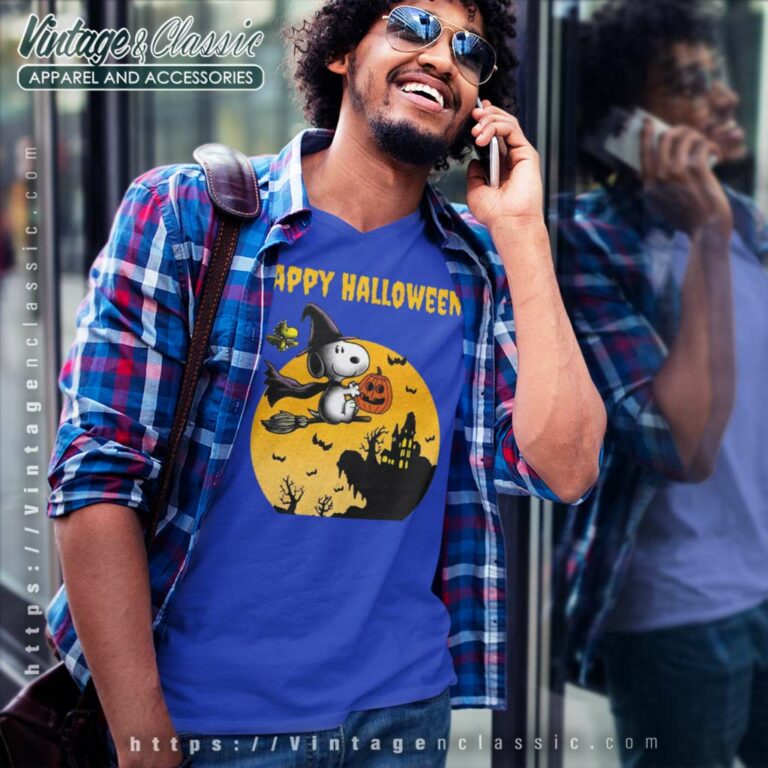 Snoopy Woodstock Halloween V Neck TShirt Snoopy Woodstock Halloween V Neck TShirt
