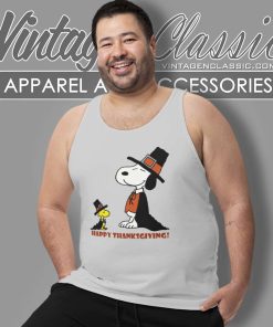Snoopy Woodstock Happy Thanksgiving Tank Top Racerback