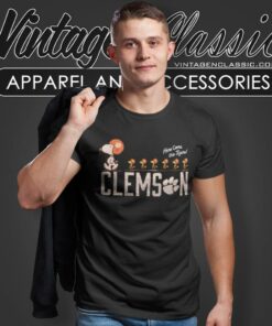Snoopy Woodstock Here Come The Clemson Tigers T Shirt